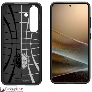 Spigen Liquid Air guminis dėklas - juodas (Samsung Galaxy S25)